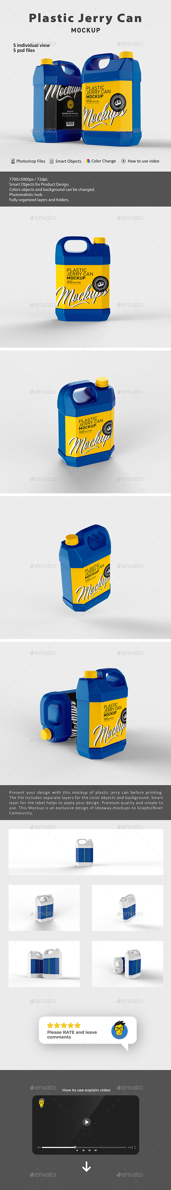 Download Plastic Jerry Can Mockup By Idaeway Graphicriver