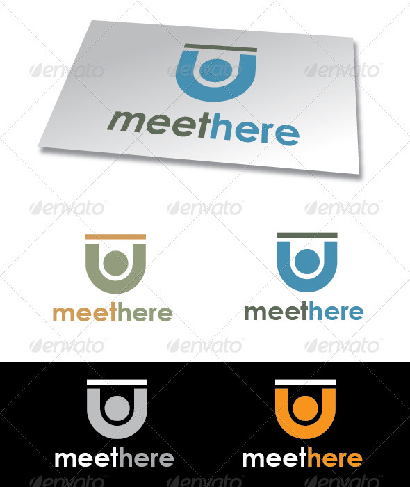 Meet Here Logo - Abstract Logo Templates