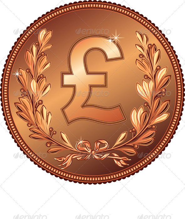 Vector Gold Money Pound Coin - Concepts Business