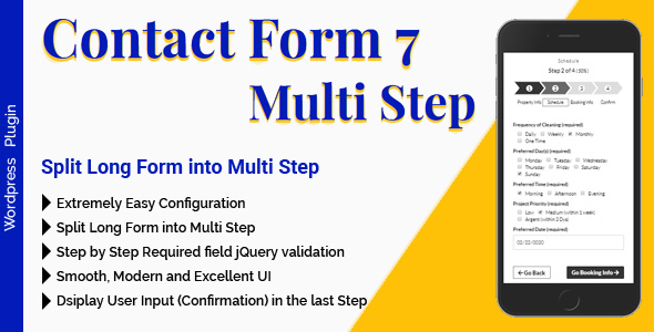 Contact Form 7 Multi Step - Split Long Form into Multi Step