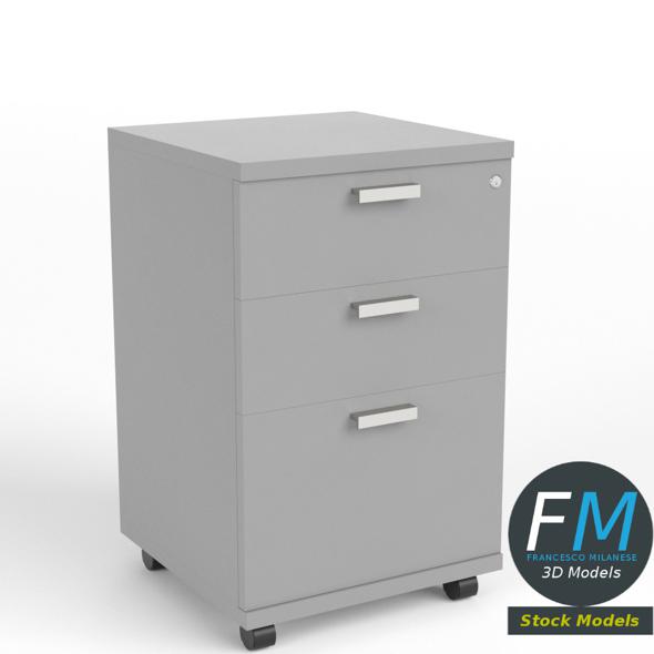 Wheeled filing cabinet - 3Docean 26564044