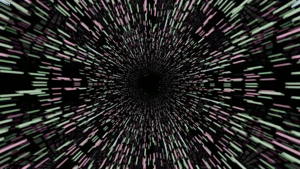 Futuristic space VJ tunnel