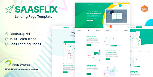 Saasflix SaaS Software - ThemeForest 26565151