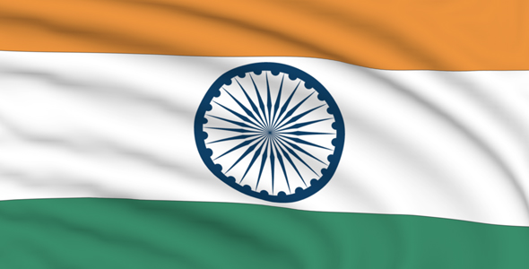 India seamlessly looping flag by blankartist | VideoHive