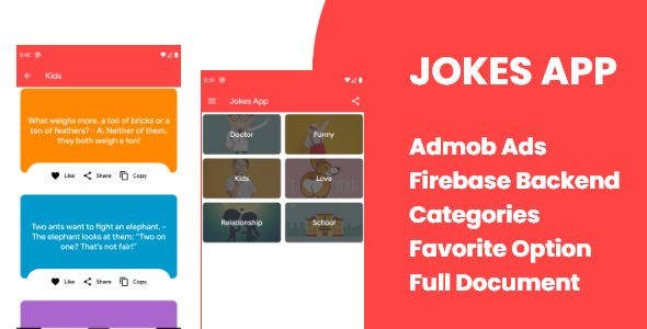Jokes App with Admob and Firebase Backend