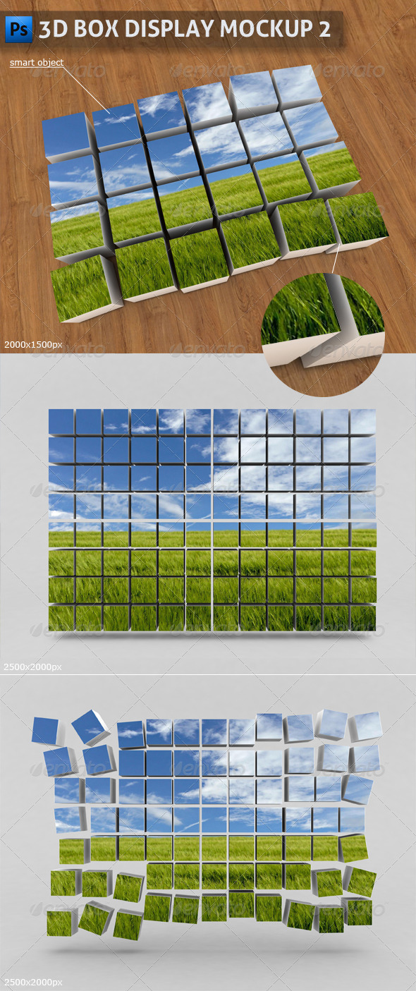 3D Box Display Mockup 2