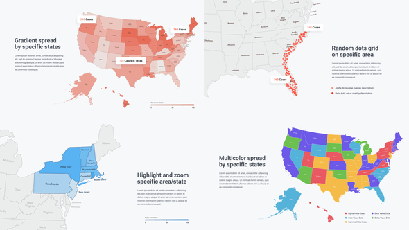 USA Map Infographics - VideoHive 26582956