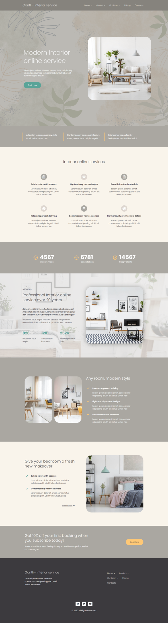 Gontli - Interior Multipurpose Template Kit By Webtemplatekits 