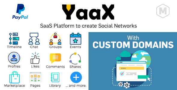 YaaX – SaaS platform to create social networks – With Custom Domains