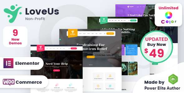Loveus – NonProfit Charity WordPress Theme