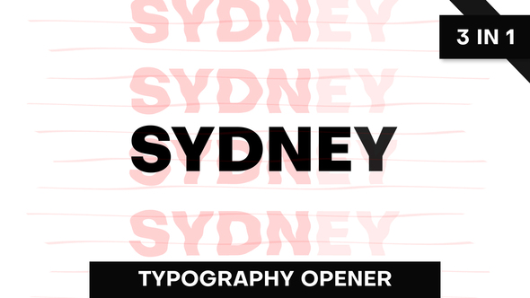 Sydney Typography - VideoHive 26589750