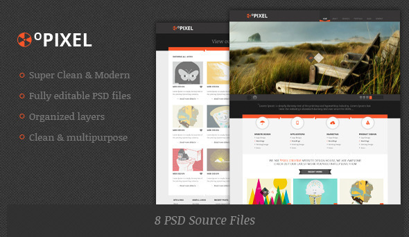 0Pixel Unique Template - Creative PSD Templates