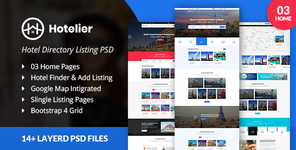 Hotelier Directory Listing - ThemeForest 26595139