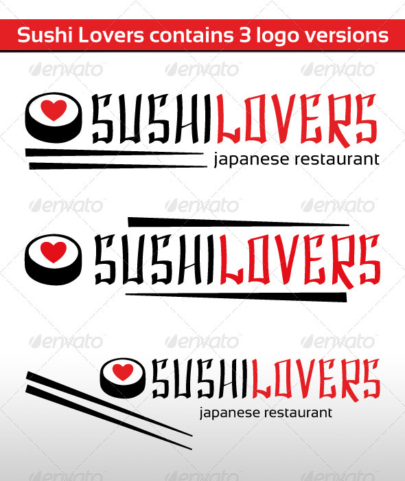 Sushi Lovers Logo - Food Logo Templates