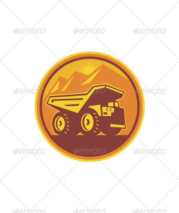 Mining Dump Truck Retro - Industries Business