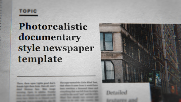 Photorealistic Modern Newspaper - VideoHive 26605013