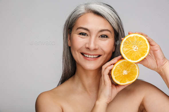 Beauty Portrait Of An Attractive Mature Topless Woman Stock Photo By Vadymvdrobot