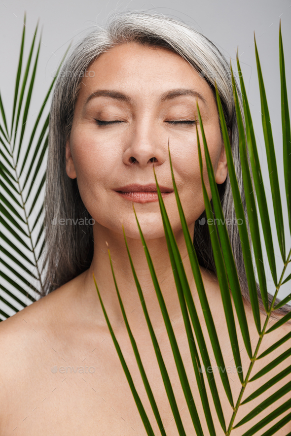 Beauty Portrait Of An Attractive Mature Topless Woman Stock Photo By Vadymvdrobot