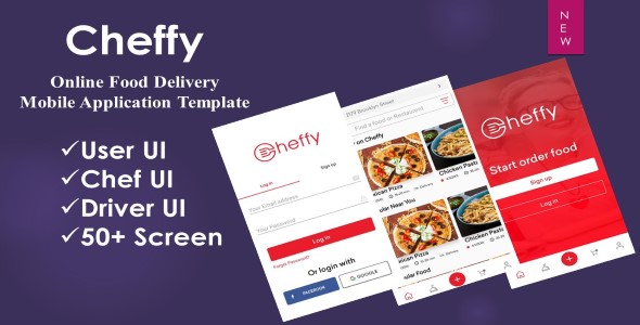 Cheffy-Online Food Delivery Mobile Application Template
