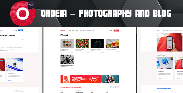 Ordeia – Photography and Blog / Photos Download script Theme