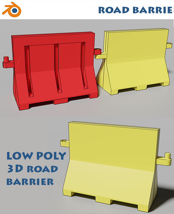 Traffic Road Barrier - 3Docean 26608652