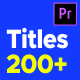 Titles and Lower thirds pack Premiere Pro - VideoHive Item for Sale