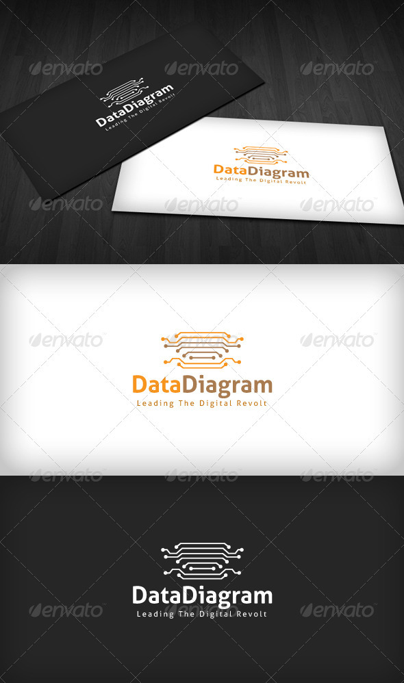 Data Diagram Logo - Vector Abstract