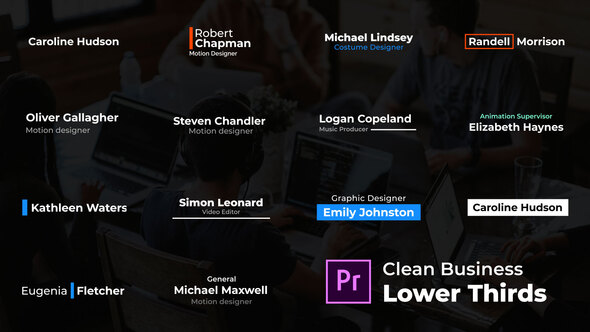 Clean Business Lower Thirds - For Premiere Pro