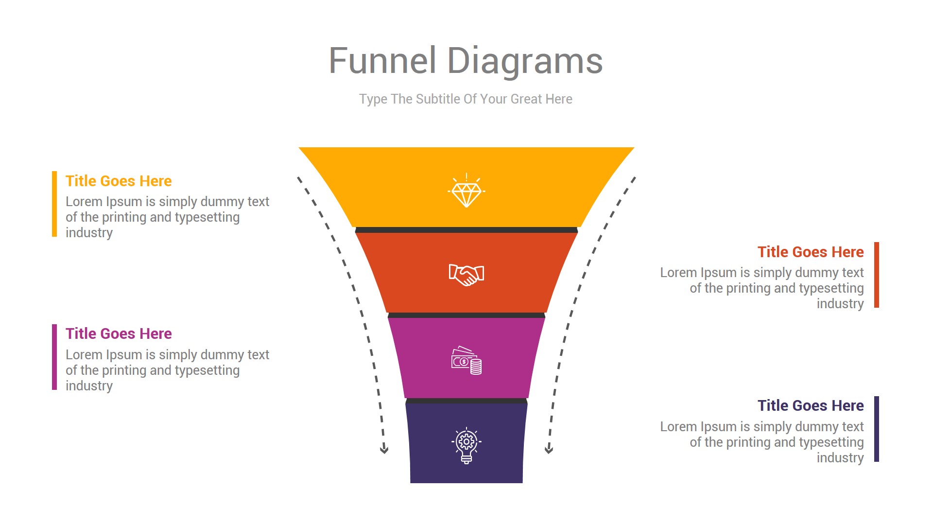 Funnel Diagrams PowerPoint & Illustrator Template, Presentation Templates