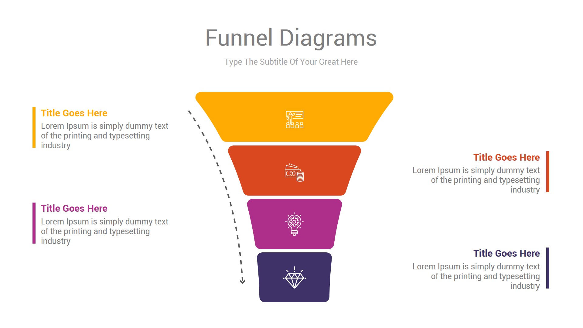 Funnel Diagrams PowerPoint & Illustrator Template, Presentation Templates