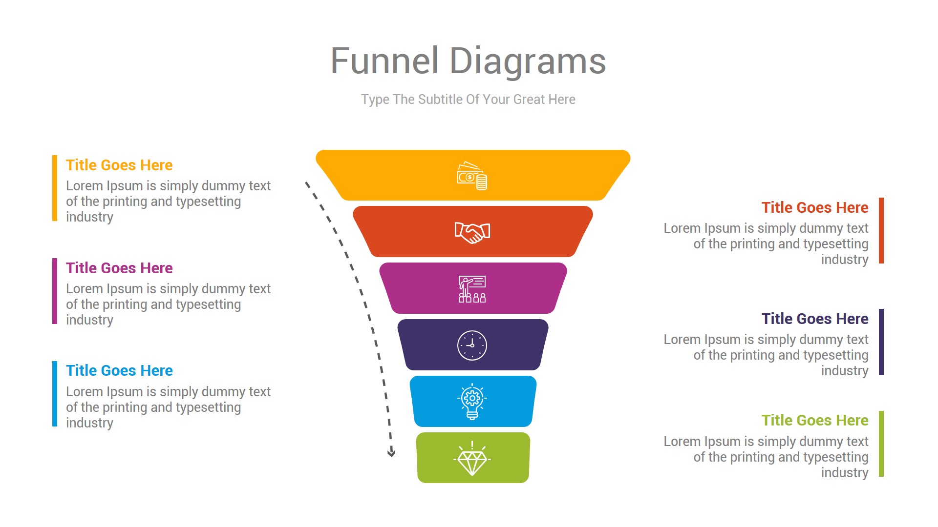 Funnel Diagrams PowerPoint & Illustrator Template, Presentation Templates