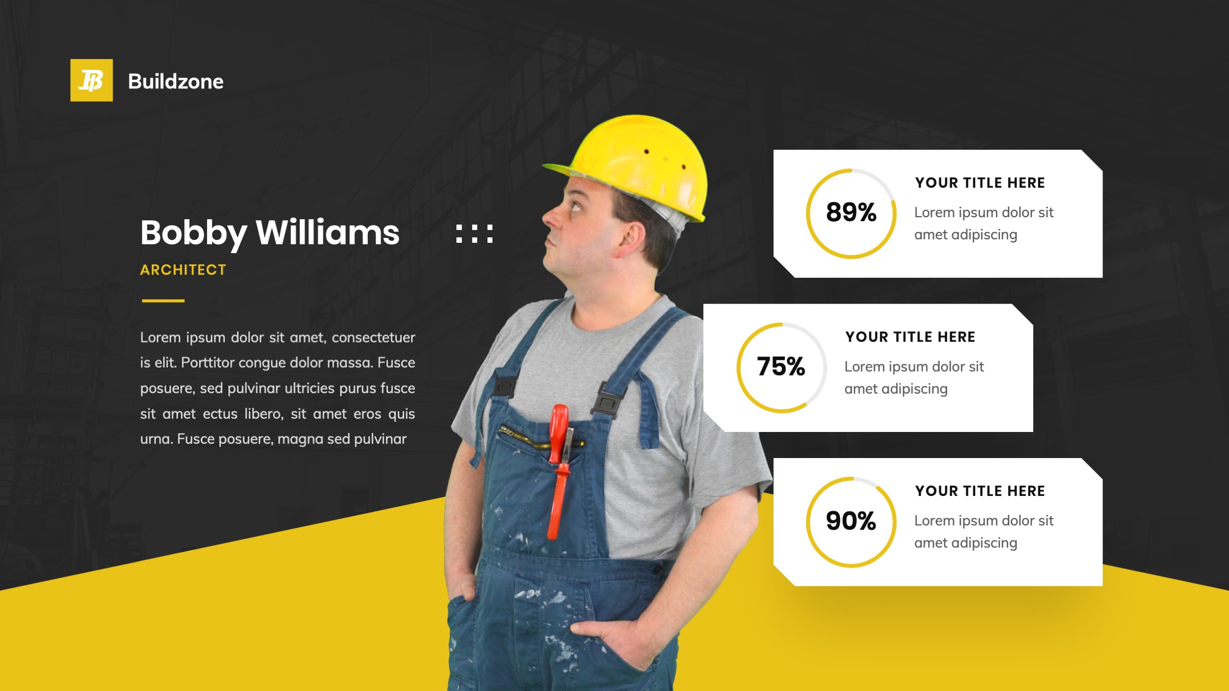 Construction & Building Google Slides Template, Presentation Templates