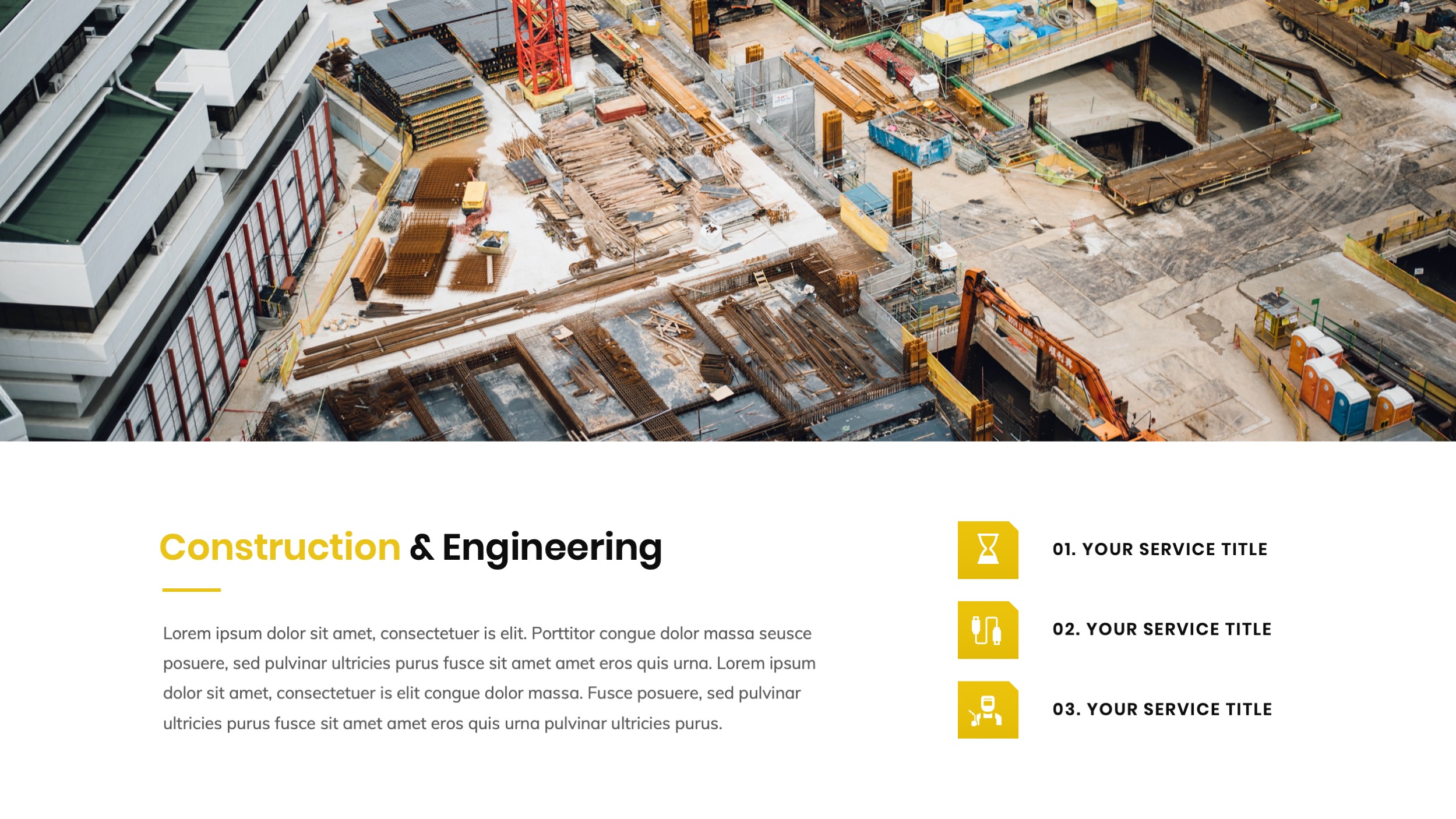 Construction & Building Google Slides Template, Presentation Templates
