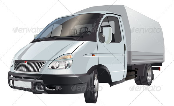 Delivery Cargo Truck - Man-made Objects Objects
