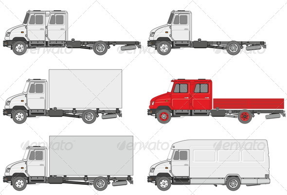 Truck Set - Man-made Objects Objects