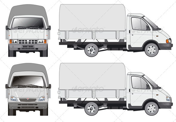 Delivery Cargo Truck - Man-made Objects Objects