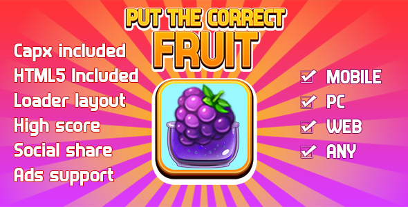 Put the Correct Fruit (CAPX and HTML5)