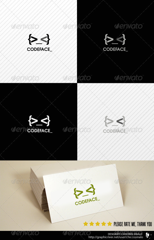 Code Face Logo Template - Abstract Logo Templates