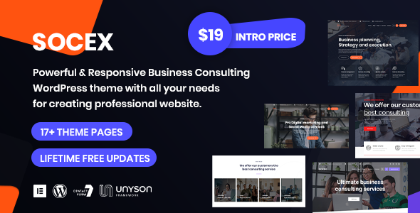Socex – Business Consulting & Finance WordPress theme