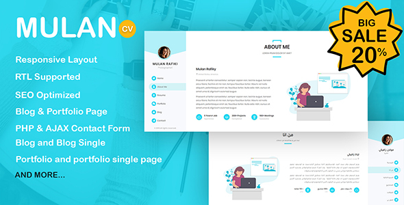 Mulan - ResumeCV - ThemeForest 23358607