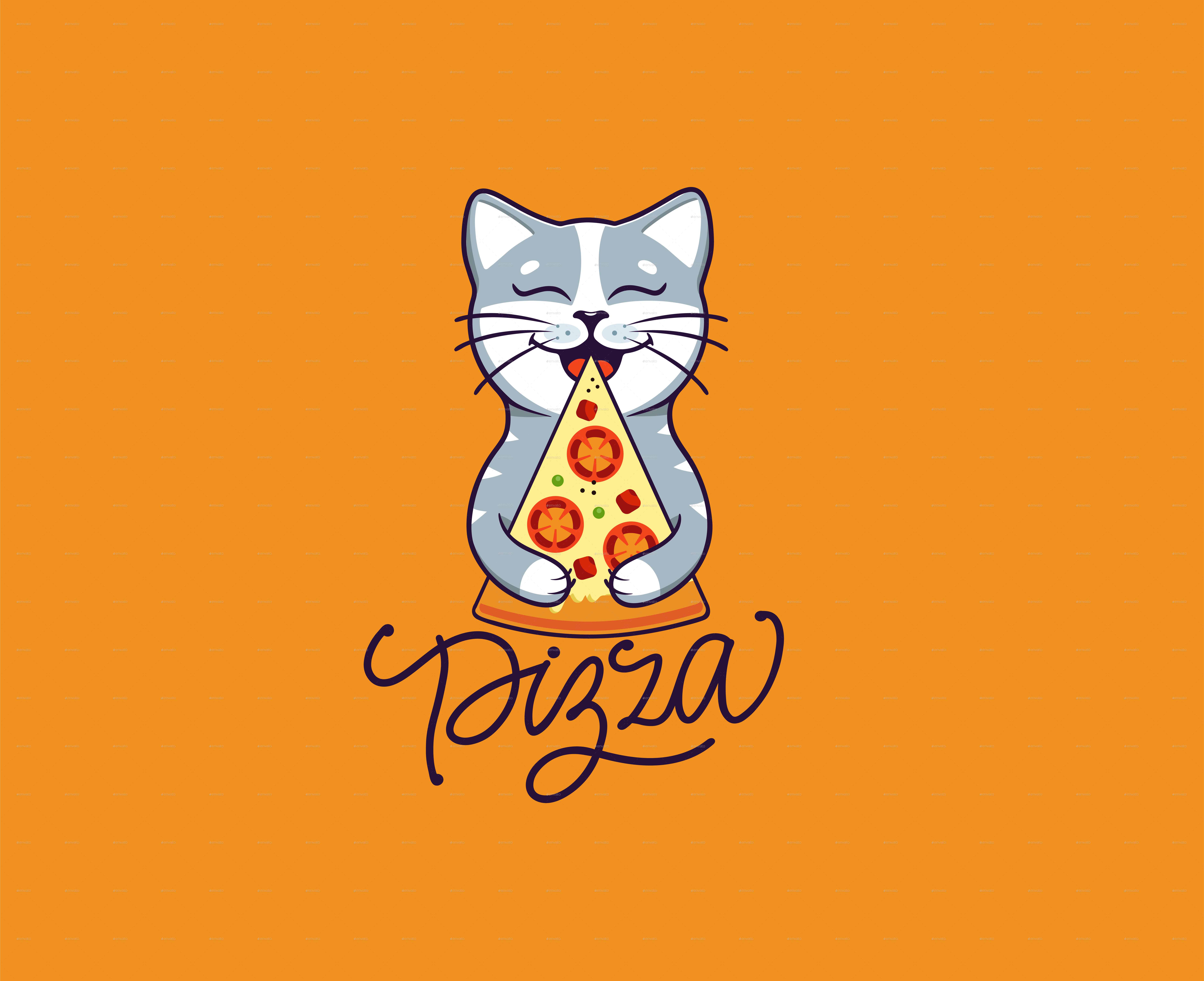 cat ate pizza