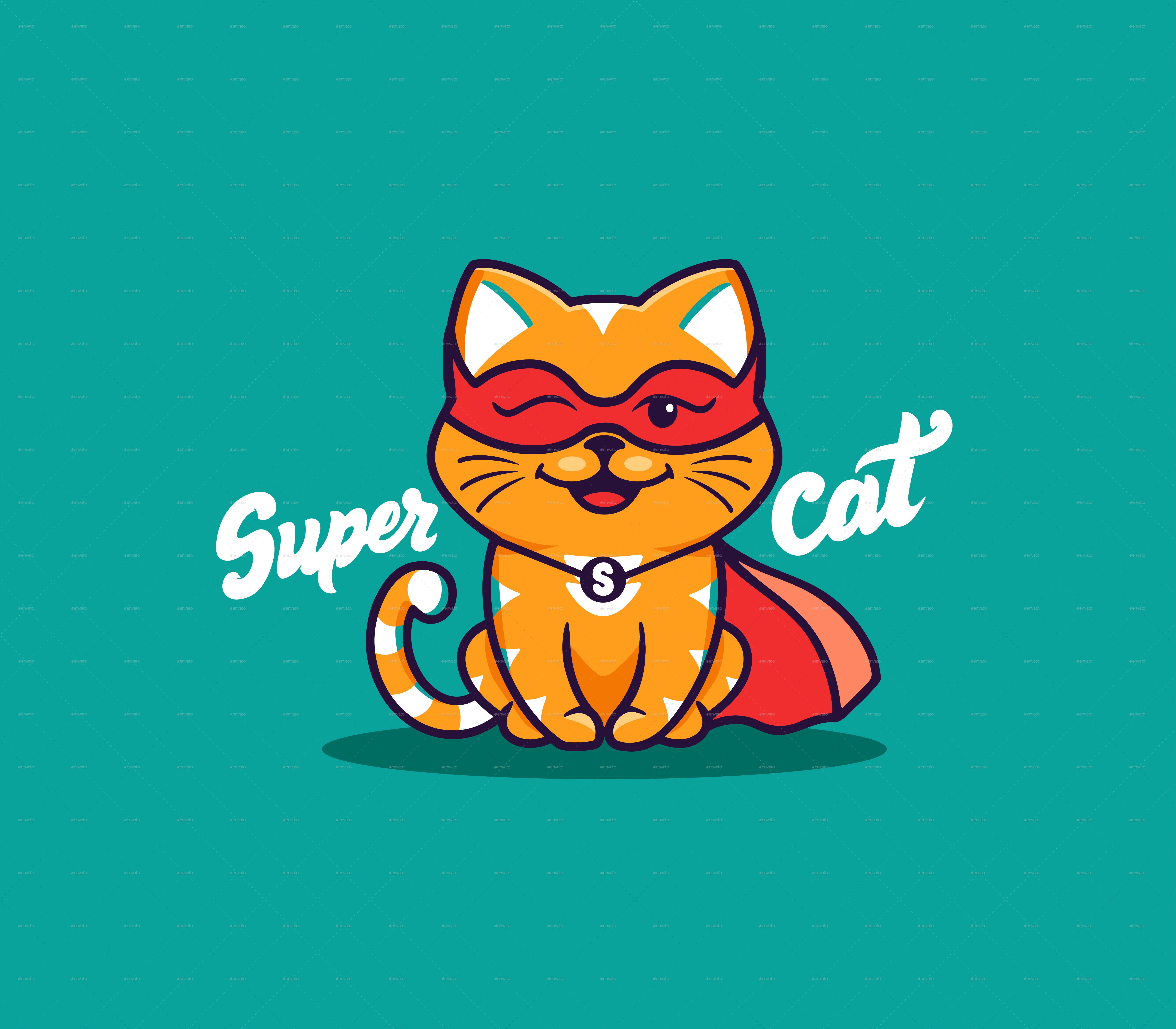 Super Cat by Alesya_lettering | GraphicRiver