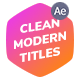Clean Modern Titles - VideoHive Item for Sale