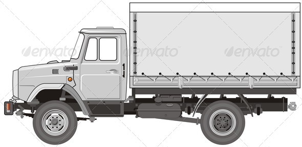 Commercial Truck - Man-made Objects Objects