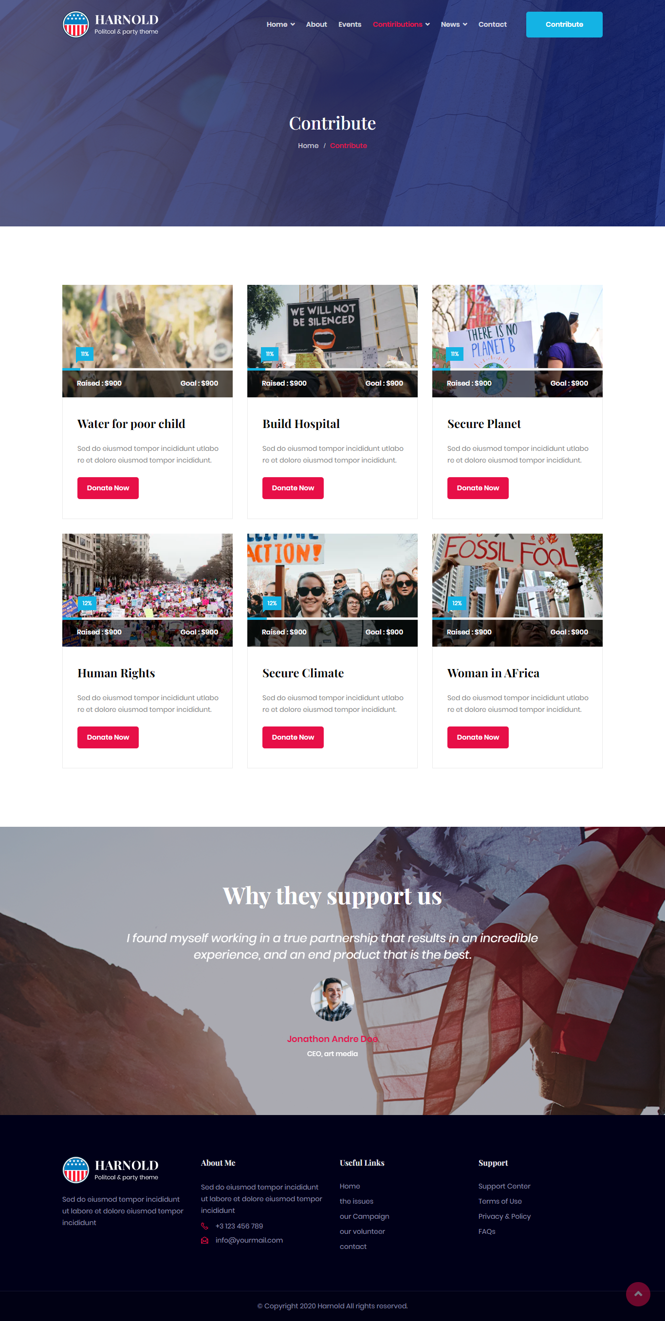 Harnold - Political Campaign HTML Template by byteseed | ThemeForest