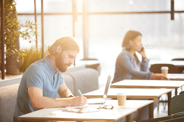 Man busy with his work - Stock Photo - Images