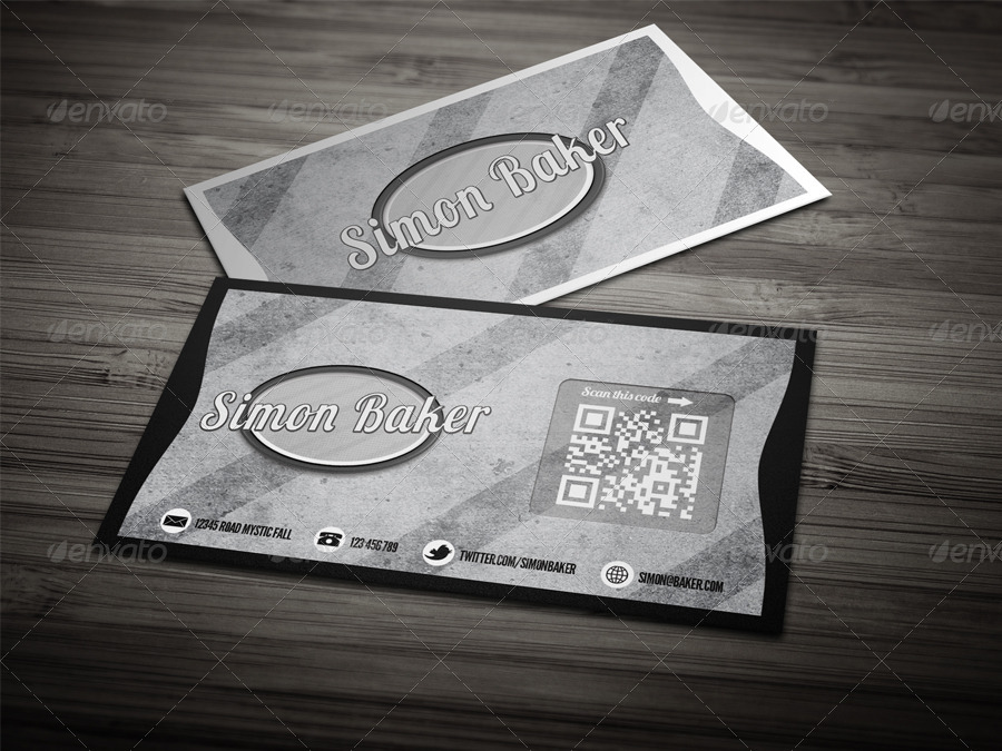 Create Your Own Retro Business Cards Kit by Dutchflow GraphicRiver