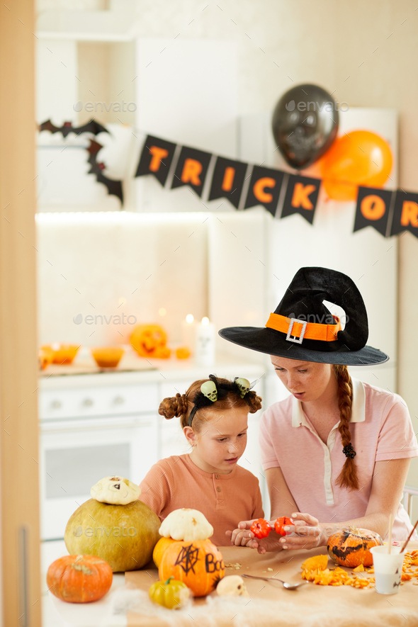 Making crafts for Halloween - Stock Photo - Images