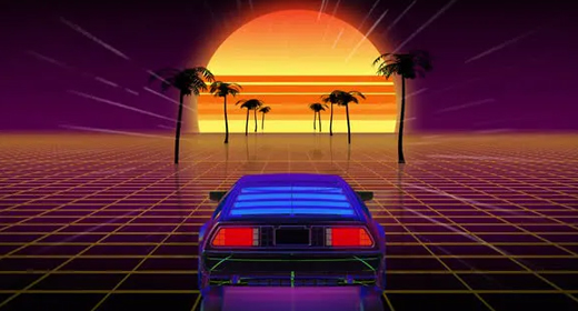 Retro Futuristic Background