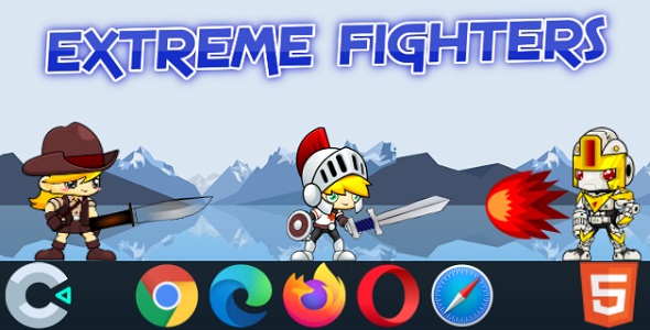 Extreme Fighters - HTML5 Game + Admob (Construct 3 | Construct 2 | c3p | capx)